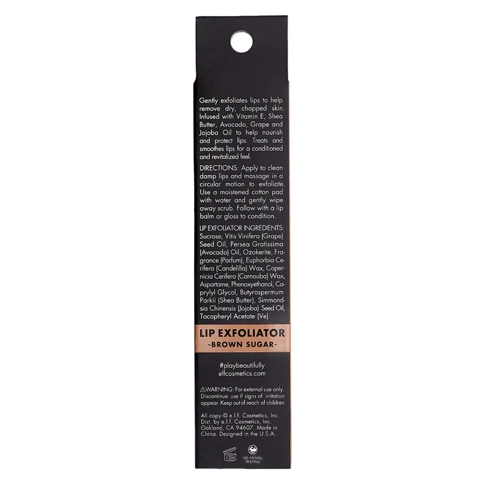 e.l.f. Brown Sugar Lip Exfoliator Sugar Lip Scrub Vegan Cruelty Free